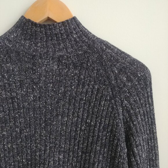 Vintage Pelican Cove mockneck cotton blend ribbed sweater top Large flecked - Picture 9 of 15